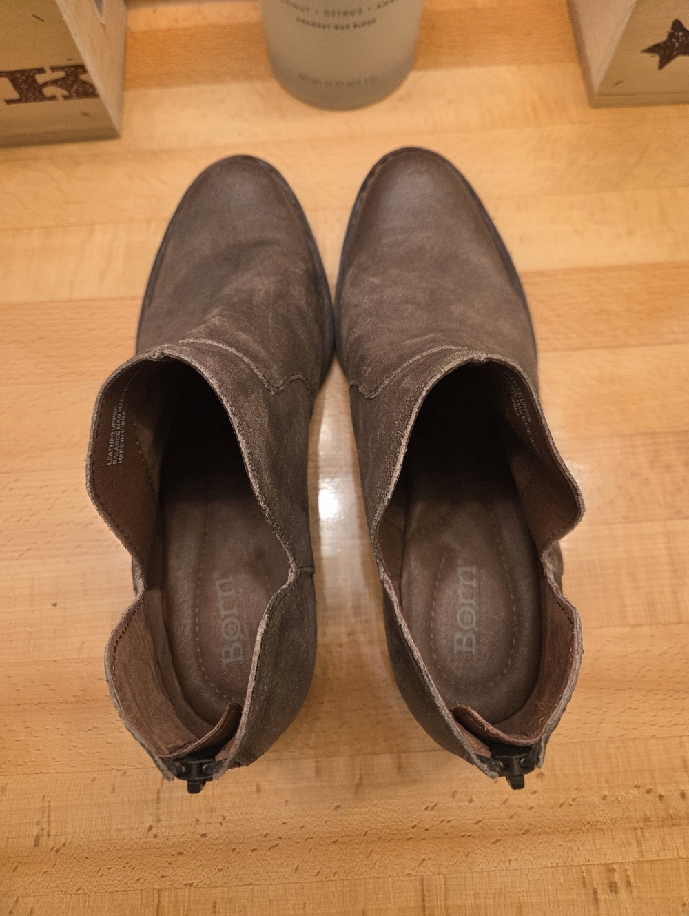 Born Kerri Ankle Boots Brown Suede Leather Womens Size 9.5 - Picture 4 of 11